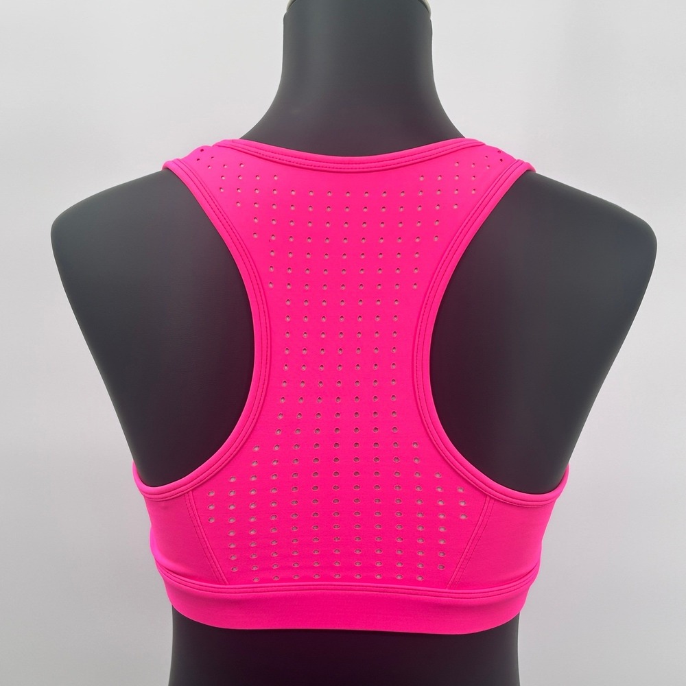 Curves n Combatboots CNC Hot Pink V4 Laser Cut Sports Bra Small Gym Athleisure - Picture 2 of 4